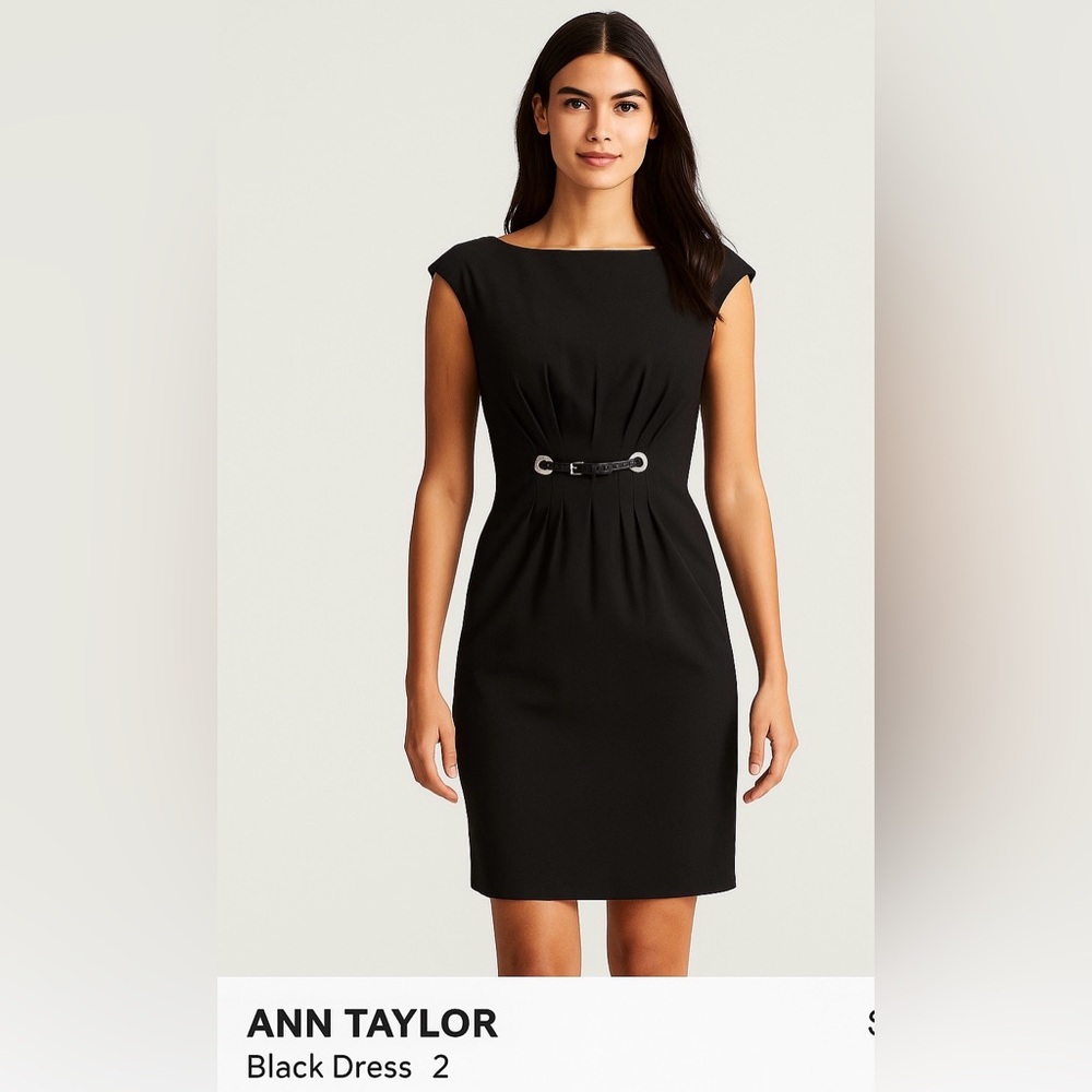 ANN TAYLOR Black Wool Blend Dress Size 2 – NWOT